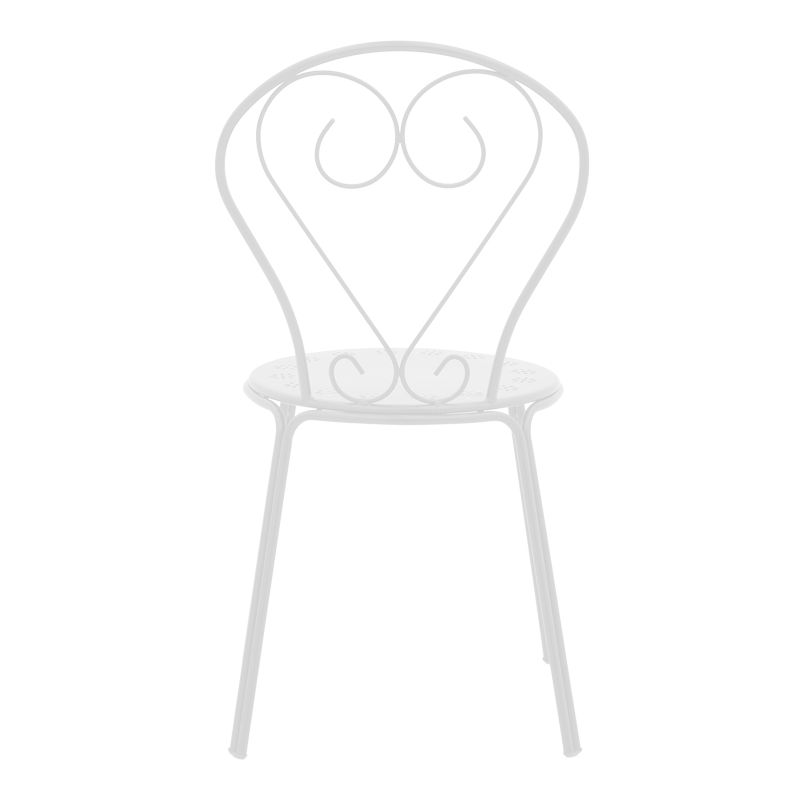 Метален стол Chari бял 49x55x90см - Image 5