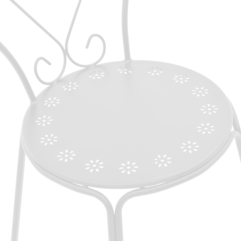 Метален стол Chari бял 49x55x90см - Image 7