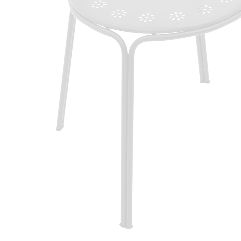 Метален стол Chari бял 49x55x90см - Image 8