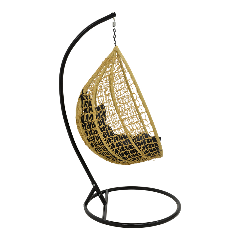 Zafer люлка висяща pp в естествен цвят и черен метал 106x103x200cm - Image 3