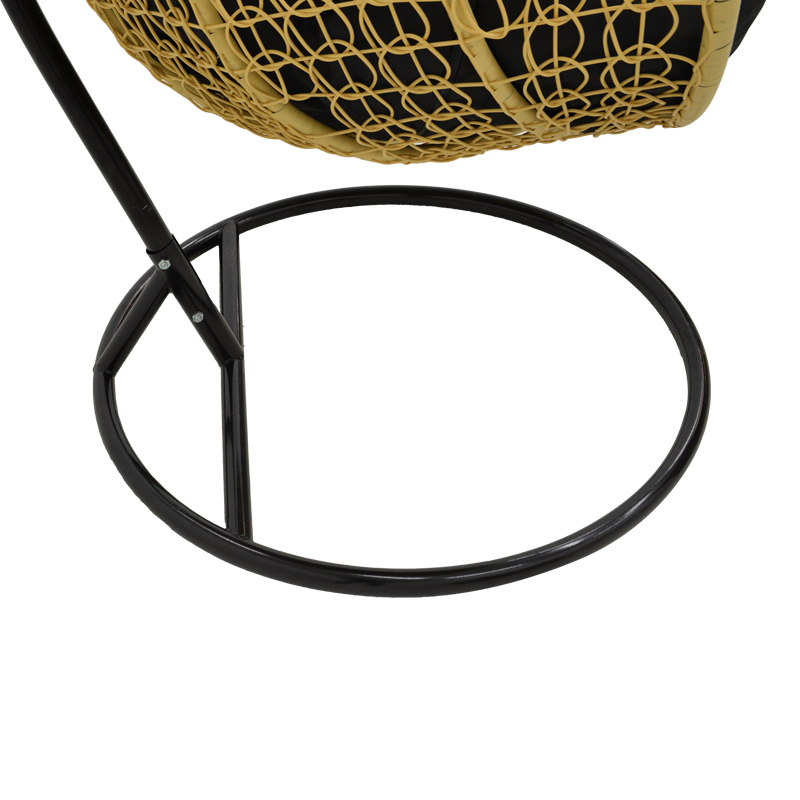 Zafer люлка висяща pp в естествен цвят и черен метал 106x103x200cm - Image 5