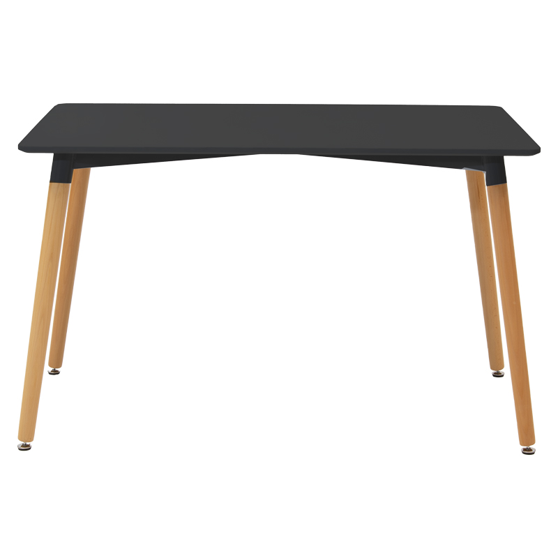 Комплект трапезна маса Ezra-Natali от 5 pp-mdf в черно-натурален цвят 120x80x76см - Image 6