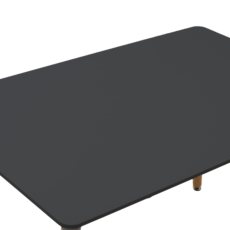 Комплект трапезна маса Ezra-Natali от 5 pp-mdf в черно-натурален цвят 120x80x76см - Image 7