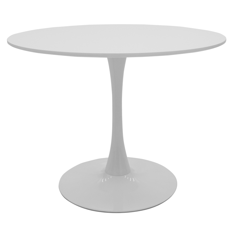 Комплект трапезна маса Julita-Balou от 5 pp-mdf в бял цвят D100x75cm - Image 5