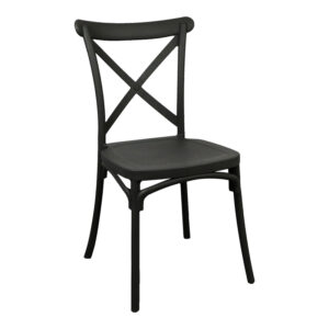 Crossie pp стол в черен нюанс 38x46.5x82см