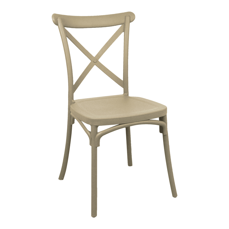 Crossie стол pp в цвят капучино 38x46.5x82cm