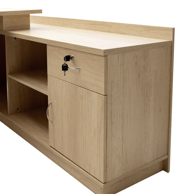 Работно бюро професионално Amazon десен ъгъл цвят сонома 180х160х76см - Image 5