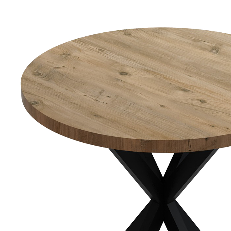 Меламинова маса Kalipso в естествен нюанс и черен метален крак Φ70x75см - Image 2