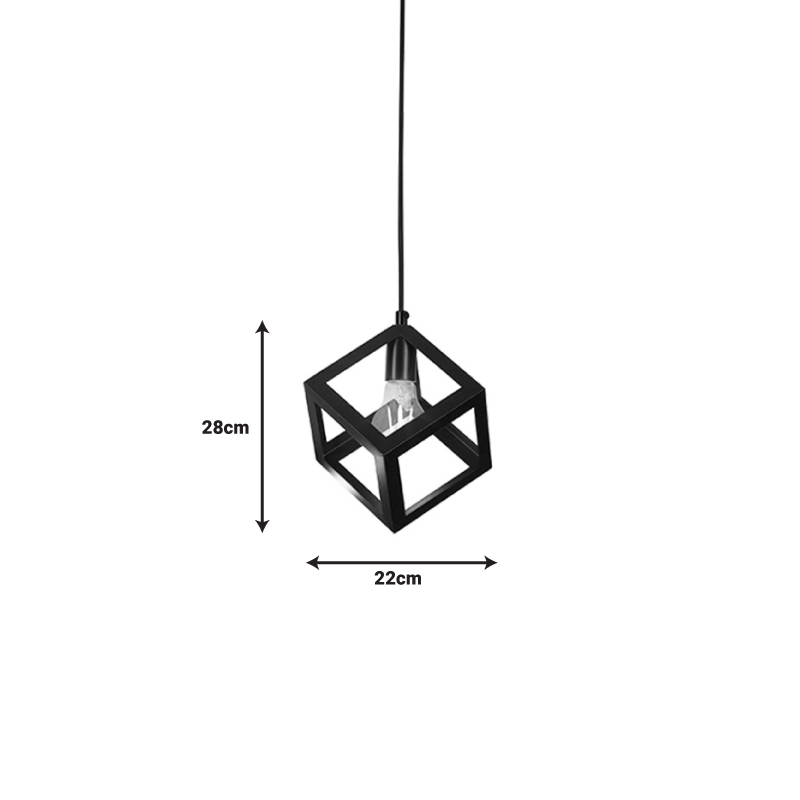 Плафон Kibe черен метал 22x28см - Image 2