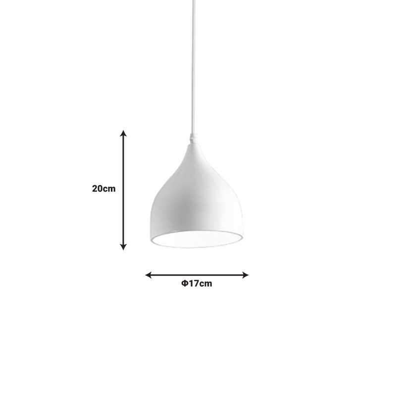 Плафон Perce бял метал D17x20см - Image 2