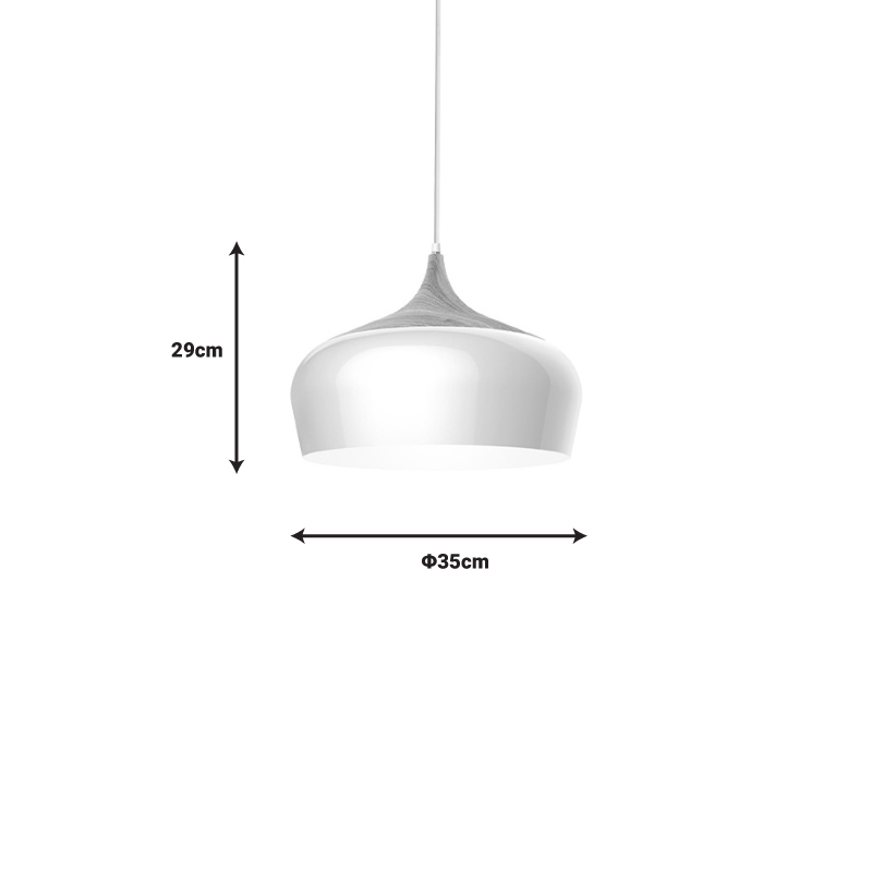 Плафон Pedrity бял метал D35x29см - Image 2