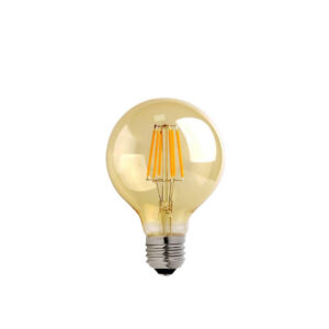 LED Лампа G80 4W E27 3000K 200-220V кехлибар