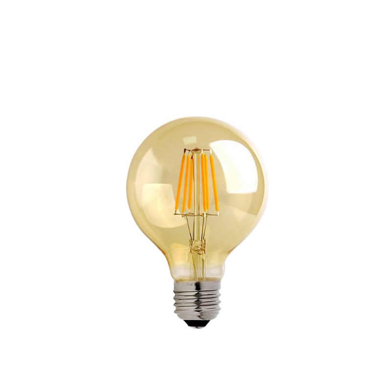 LED Лампа G80 4W E27 3000K 200-220V кехлибар