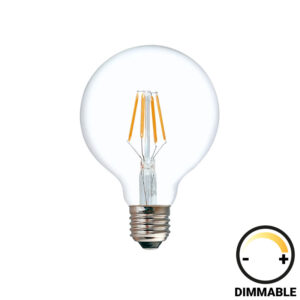 LED Лампа G95 димируема 4W E27 200-220V прозрачна