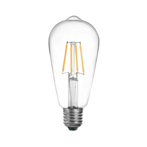 LED Лампа ST64 4W 3000K E27 прозрачна