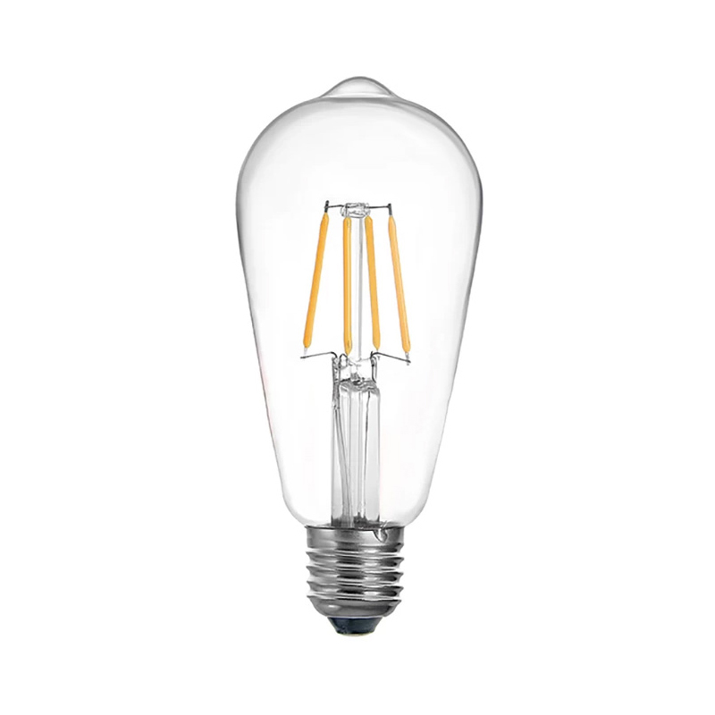 LED Лампа ST64 4W 3000K E27 прозрачна