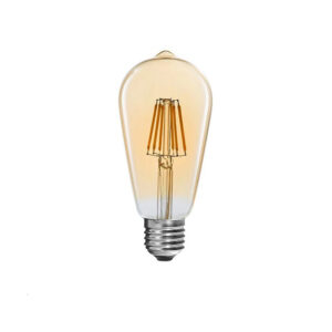 LED Лампа ST64 4W 3000K E27 кехлибар