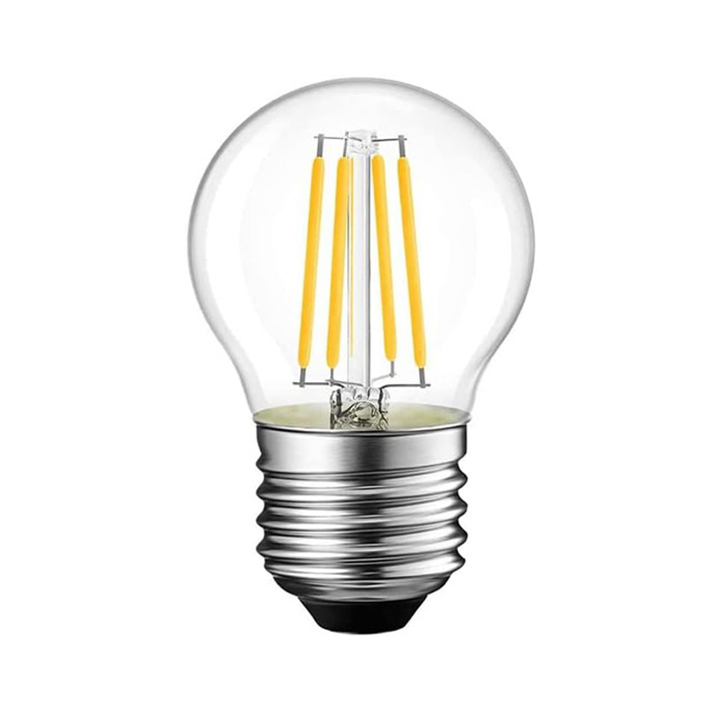 LED Лампа G45 6W 2700K E27 прозрачна