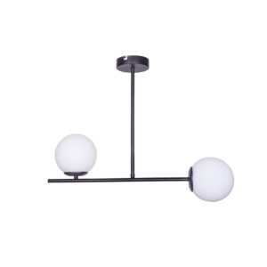 Плафон Opedro E27 черен метал 60x30x40см