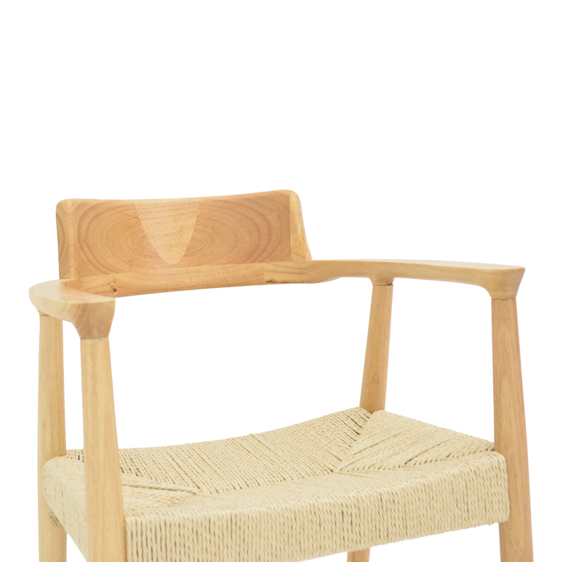 Стол Jojene с въже в естествен нюанс 58x54x79см - Image 6