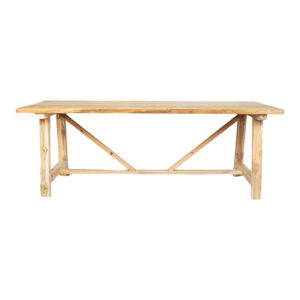 Маса от тиково дърво в естествен нюанс 220x100x78см
