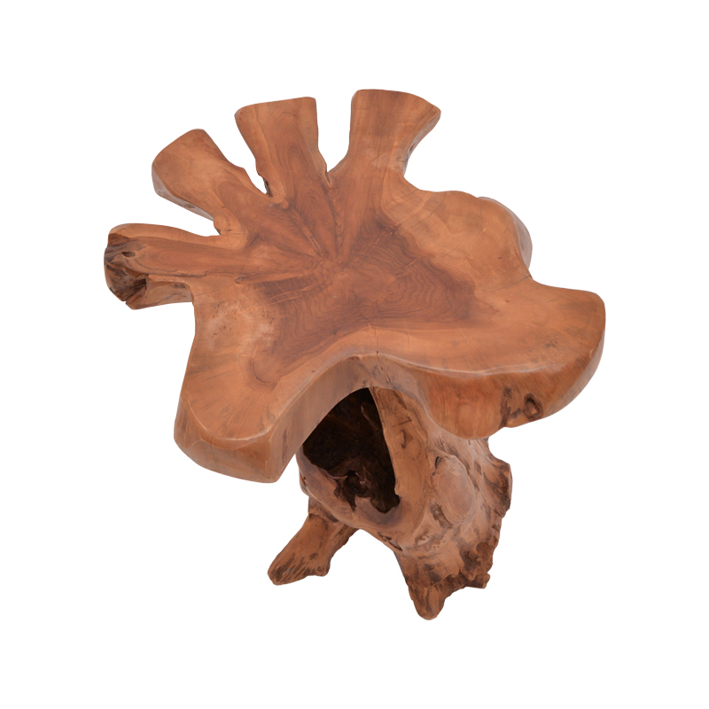 Помощна маса Mushile тиково дърво в естествен нюанс 30x35x45см - Image 2