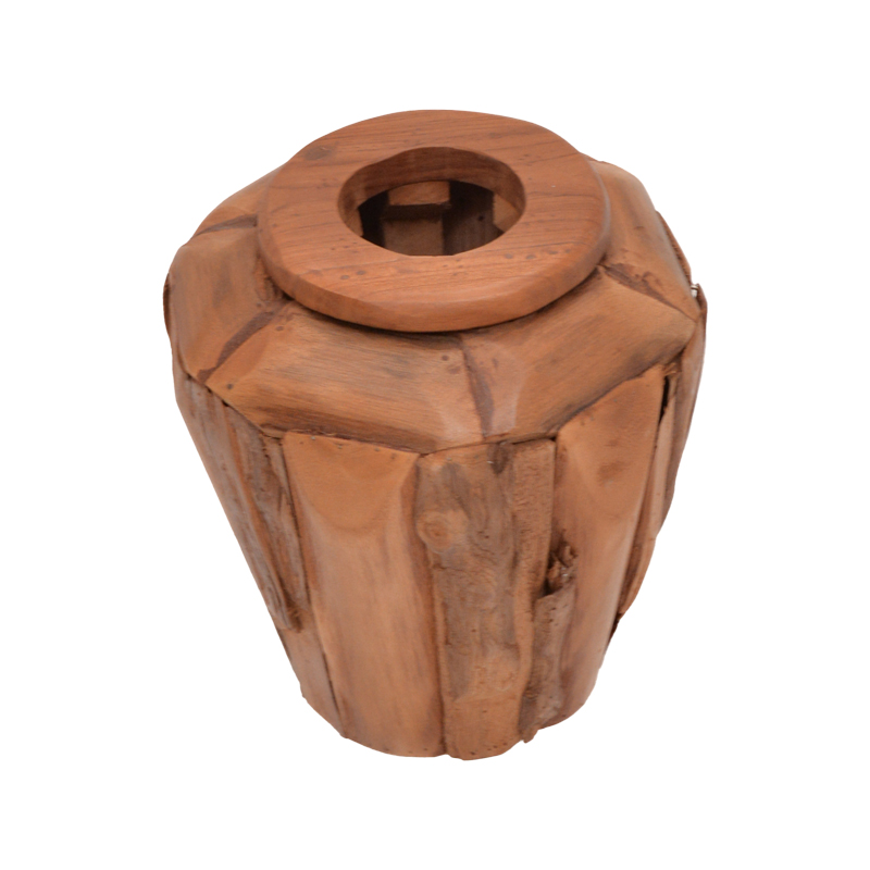 Декоративна ваза Archean тиково дърво в естествен нюанс Φ30x30см - Image 2