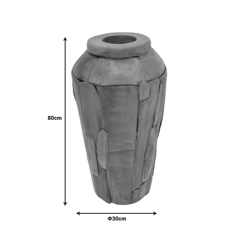 Декоративна ваза Archean дърво в естествен цвят Φ30x80см - Image 3