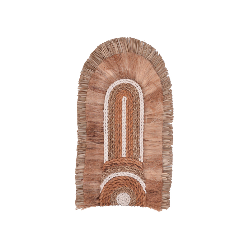 Декорация за стена Earsy I Inart мат в естествен цвят 48x26x8см