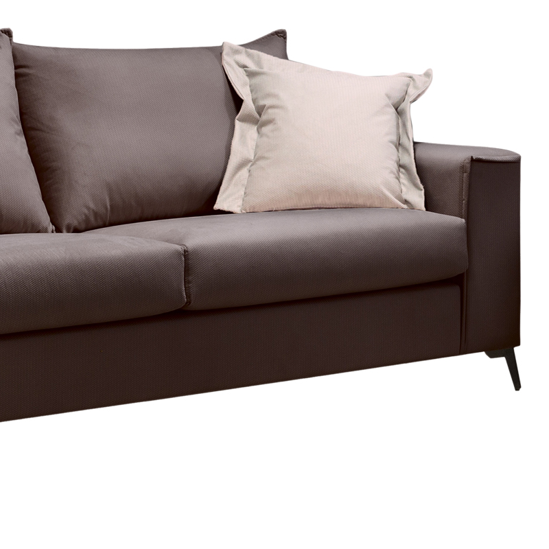 3-местен диван Verona кафява дамаска с бежови възглавници 225x93x100см - Image 3