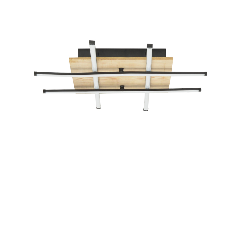 Плафон Plan led черен метал 30x30x20см