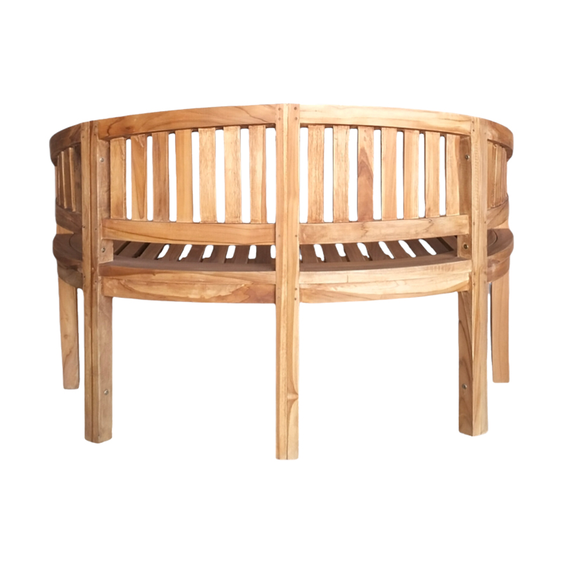 Двуместна пейка Coren естествено тиково дърво 130x61x87см - Image 4