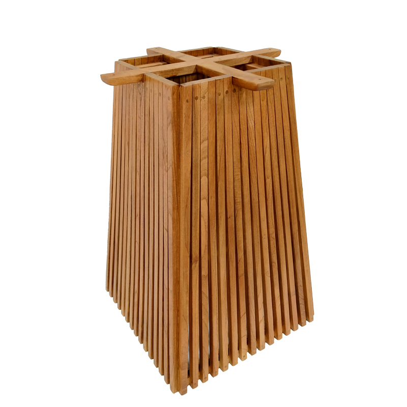 Основа за бар маса Darius mindi wood в естествен нюанс 60x60x90cm