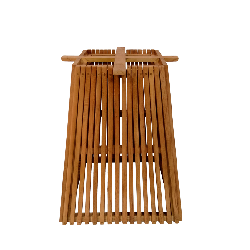 Основа за маса Darius mindi wood в естествен нюанс 60x60x75см - Image 2