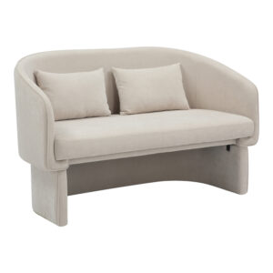 Двуместен диван Playmob бежов плат 65x128x79см