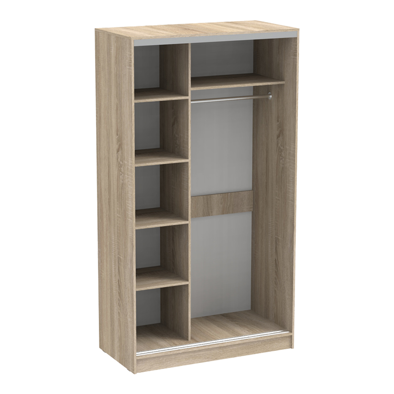 Двукрилен гардероб Korredor с огледало в цвят sonoma 120x60x220см - Image 2