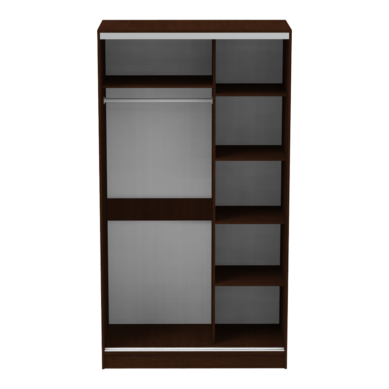 Двукрилен гардероб Korredor с огледало в нюанс венге 120x60x220см - Image 4