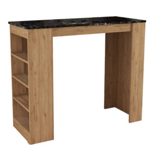 Бар маса Birma в нюанс дъб с мраморна визия 120x51,5x102см