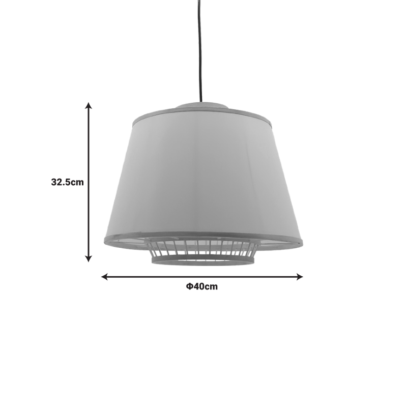 Плафон Torzo E27 бамбук в естествен нюанс Φ40x32.5см - Image 3