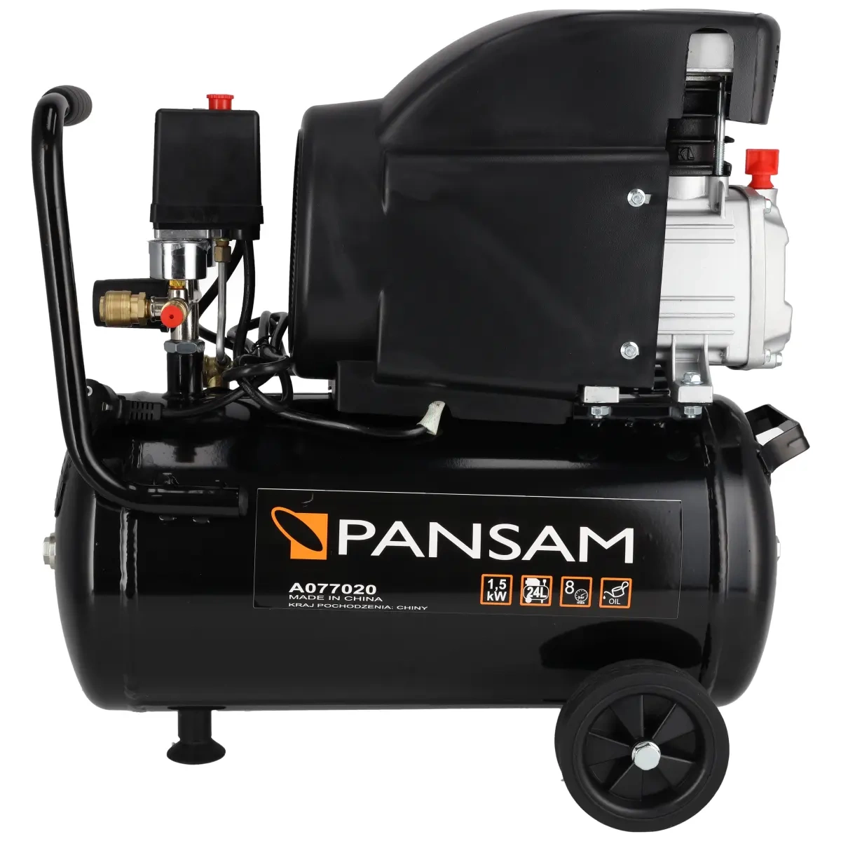 Компресор, 24L PANSAM A077020 с маслено смазване 1500W 8 bar - Image 7