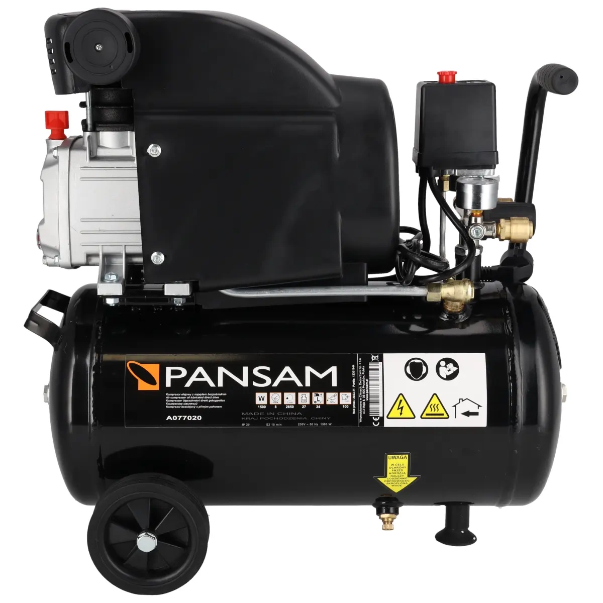 Компресор, 24L PANSAM A077020 с маслено смазване 1500W 8 bar - Image 9