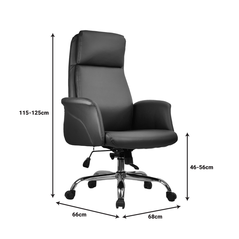 Офис стол Derjio в черен нюанс 68x66x115см - Image 7