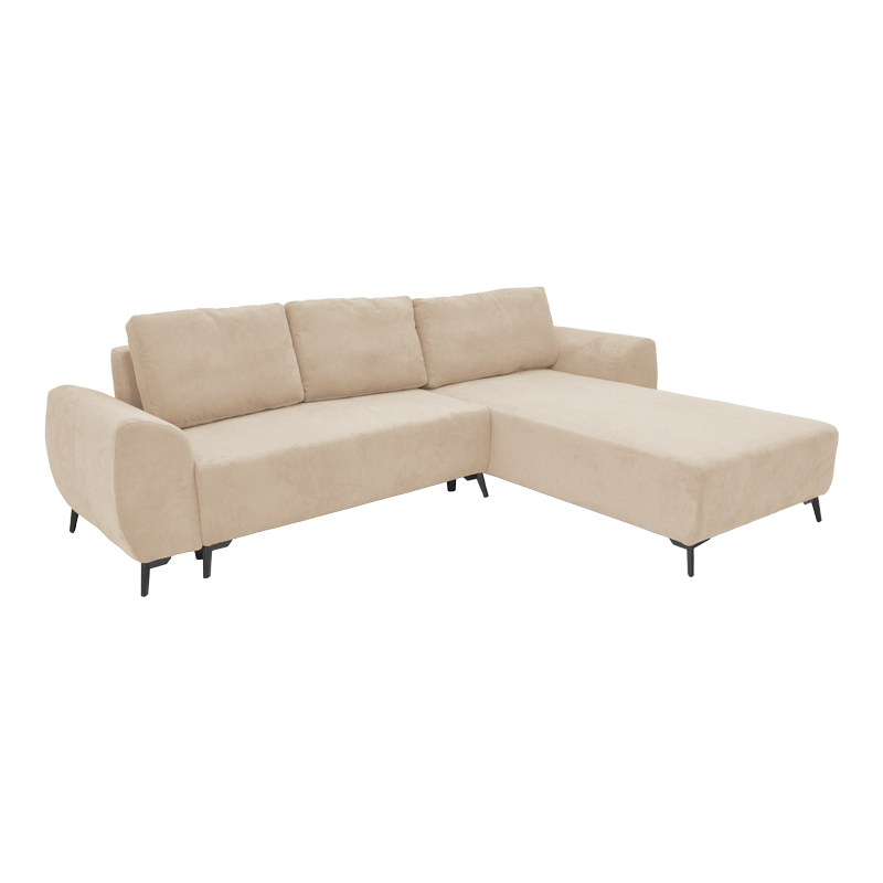 Триместен диван Settee с място за съхранение в бежов нюанс 286x204x93см