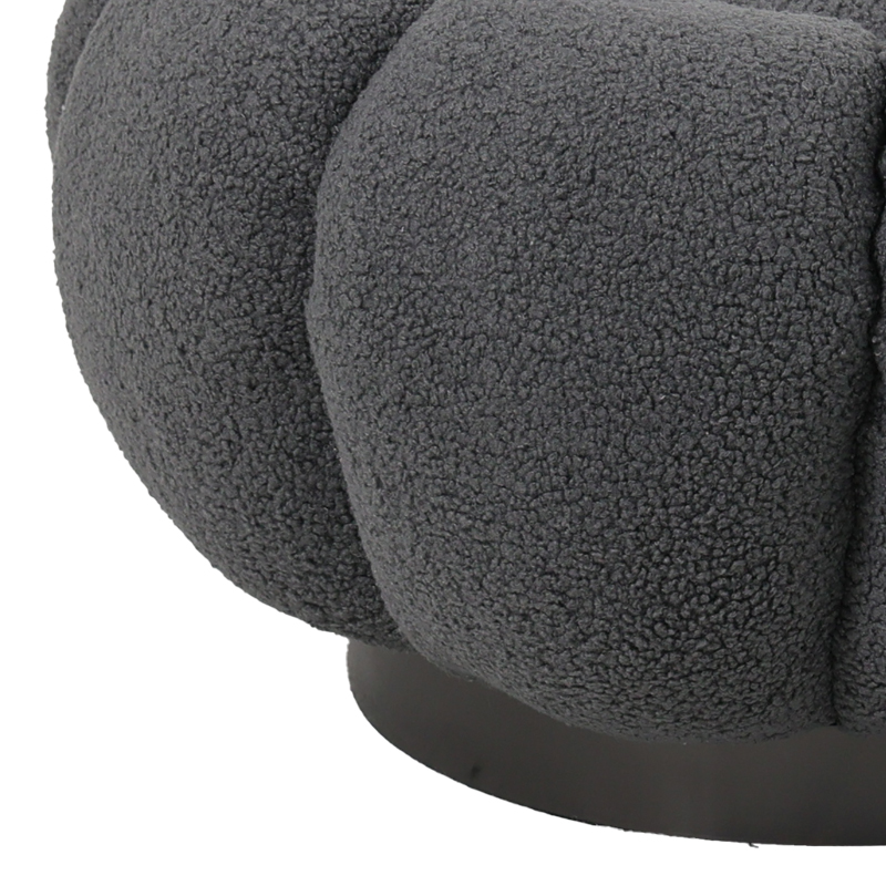 Табуретка Nester плат букле в сив нюанс Φ60x31см - Image 3