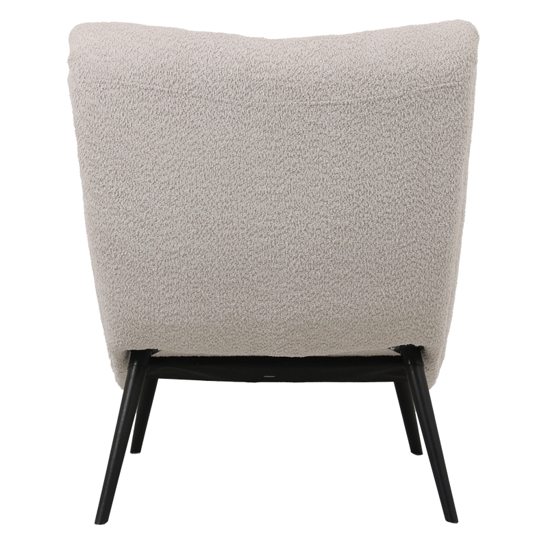 Фотьойл с табуретка Silla плат букле в бежов нюанс 97x80x100см - Image 4