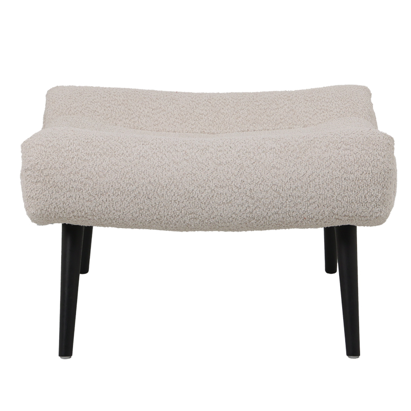 Фотьойл с табуретка Silla плат букле в бежов нюанс 97x80x100см - Image 6