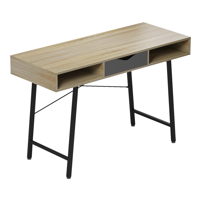 Работно бюро Komo в сонома-сив нюанс с черни метални крака 120x48x76см - Image 4