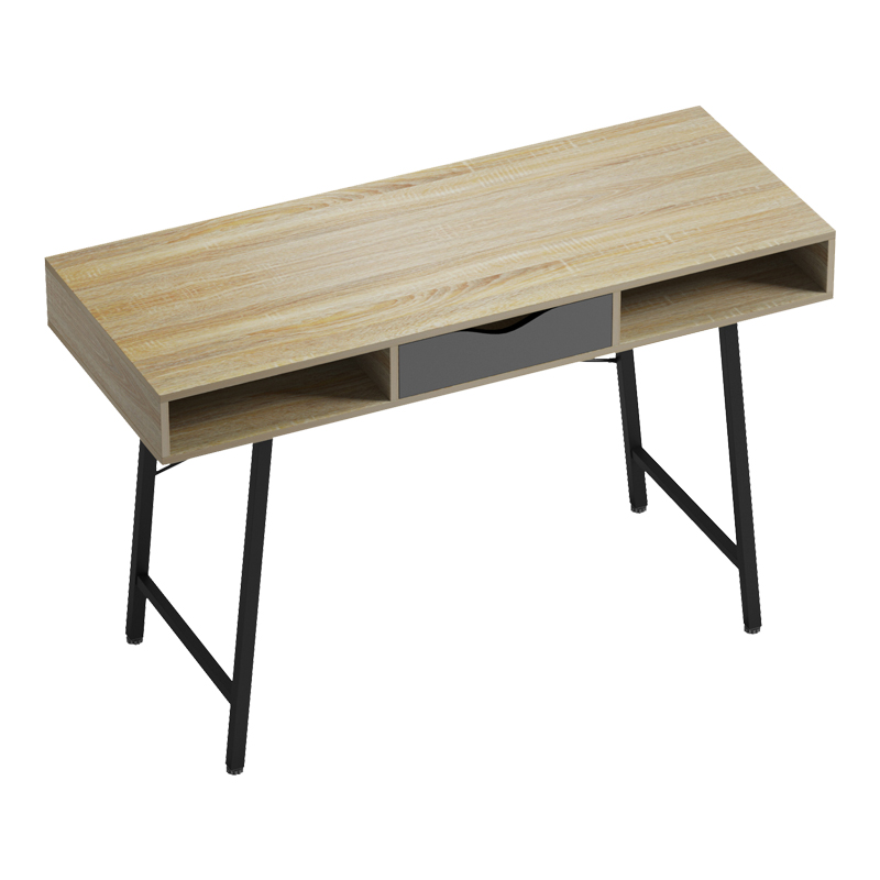 Работно бюро Komo в сонома-сив нюанс с черни метални крака 120x48x76см - Image 5