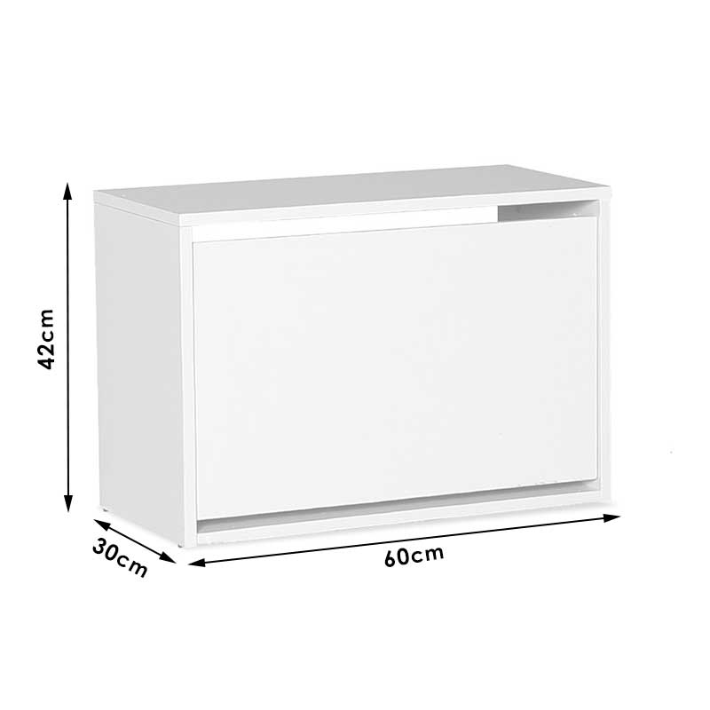 Шкаф за Step обувки 6 чифта в бяло 60x30x42см - Image 5