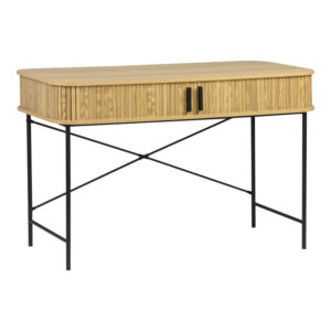 Конзола Scandi в естествен нюанс с черни метални крака 120x60x76.5cm